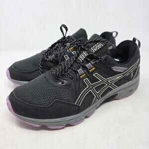 ASICS Gel-Venture 8 Wide Men’s 11 Black Gray Trail Running Shoes Comfort